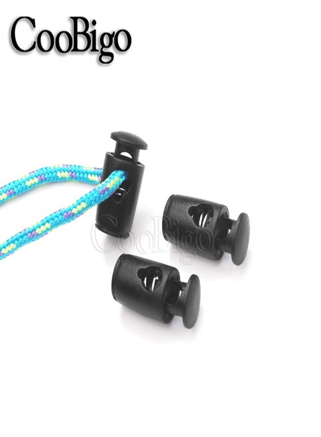 CooBigo 50pcs Plastic Assorted Colors Cord Lock Stopper Rope Ends Toggle Clip Buckle for Paracord Shoelace Sportswear Parts - Image 4