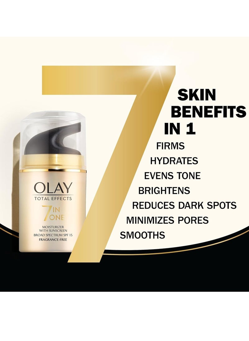 Olay - OLAY Total Effects 7-in-1 Anti-Aging Face Moisturizer with SPF 15, Fragrance-Free 1.7 oz - Image 1