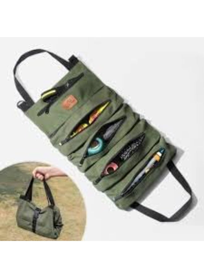 متجر ماى سوق :حقيبة ومنظم أدوات (Tool Pouch) بـ 5 جيوب - قماش كانفاس شديد التحمل. - Image 4