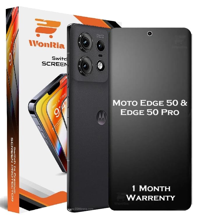 WonRia ® حزمة 1 - واقي شاشة غير لامع لموتورولا إيدج 50 | موتورولا إيدج 50 برو 5G غشاء غير قابل للكسر | فيلم TPU غير لامع مرن | مجموعة تركيب من الحافة إلى الحافة | شفاف - Image 1