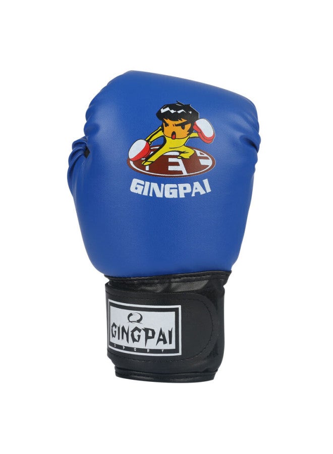 Competing pie Jingpai Children's Boxing Gloves, Toddler Boys' Fighting Training Muay Thai Gloves, Blue - Image 3