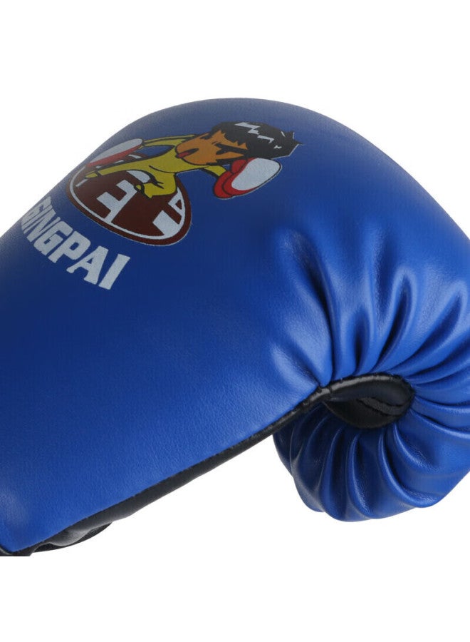 Competing pie Jingpai Children's Boxing Gloves, Toddler Boys' Fighting Training Muay Thai Gloves, Blue - Image 4