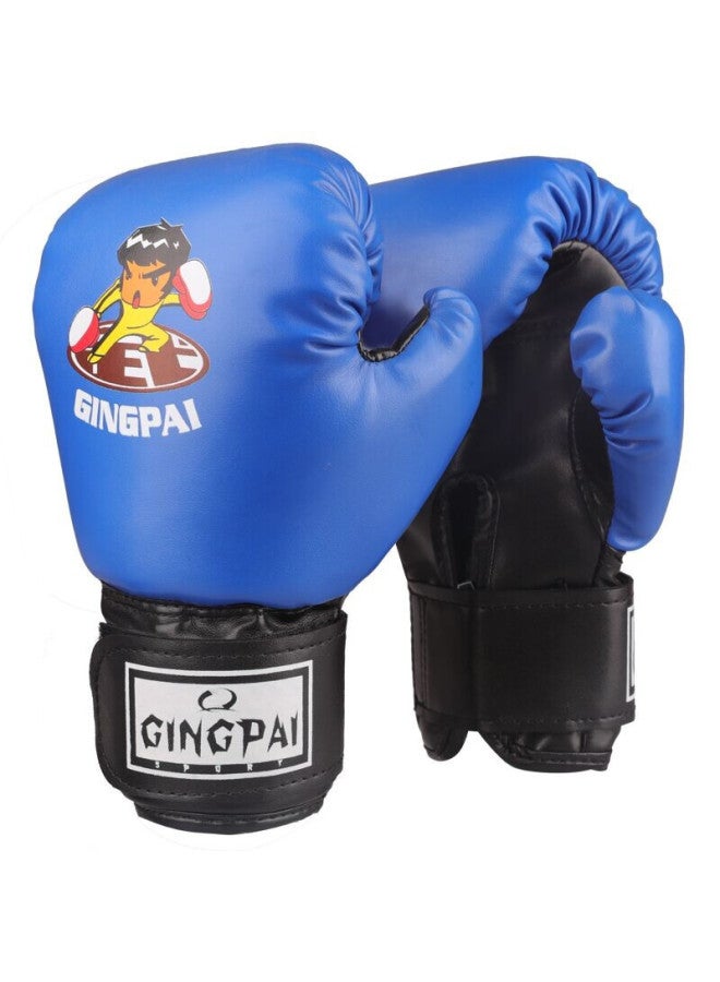 Competing pie Jingpai Children's Boxing Gloves, Toddler Boys' Fighting Training Muay Thai Gloves, Blue - Image 1