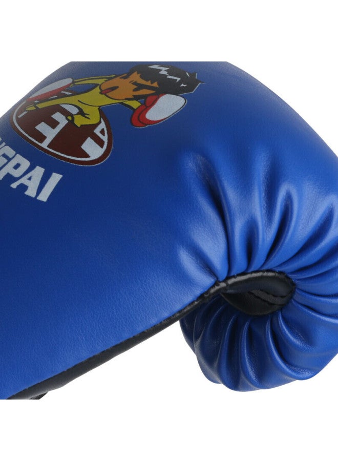 Competing pie Jingpai Children's Boxing Gloves, Toddler Boys' Fighting Training Muay Thai Gloves, Blue - Image 2