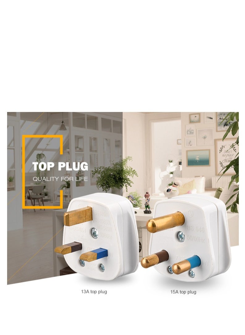 Emerald MG 13A 3 Flat Pin Top Plug with Indicator- Durable and Easy-to-Install Plug translate into arabic
