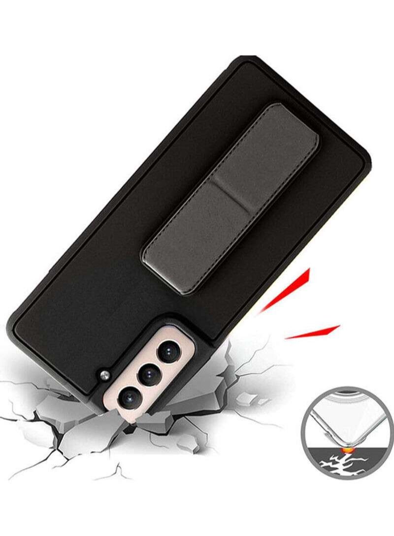 BORTONY Hand Band Grip Case Cover For Samsung Galaxy S21 Plus Black - Image 5