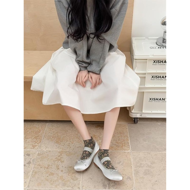 Cute Ankle Socks for Women Girls Floral Vintage Aesthetic Cottage Core Thin Cotton Mini Crew Socks - Image 3