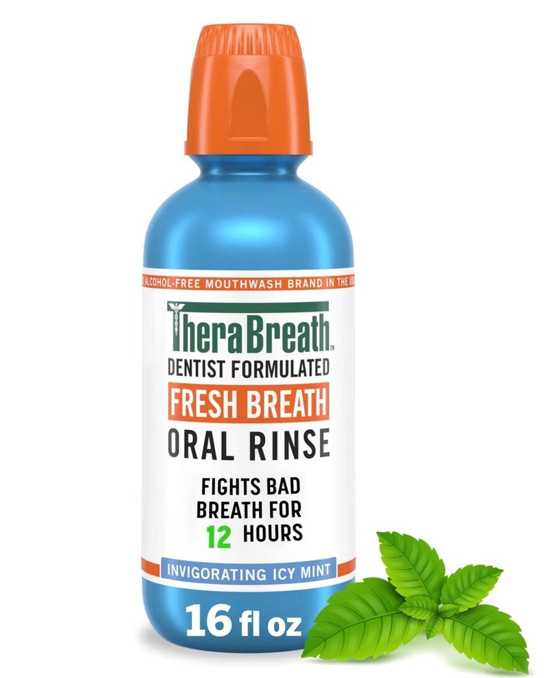 Therabreath Mouthwash, Refreshing Mint Scent, Alcohol-Free - 473ml - Image 1
