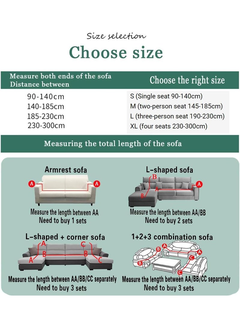 Y&D Stretch Chair Sofa Slipcover Non Slip Soft Couch Sofa Cover, Washable Furniture Protector with Non Slip Foam and Elastic Bottom for Kids, Pets Single seat - Image 3