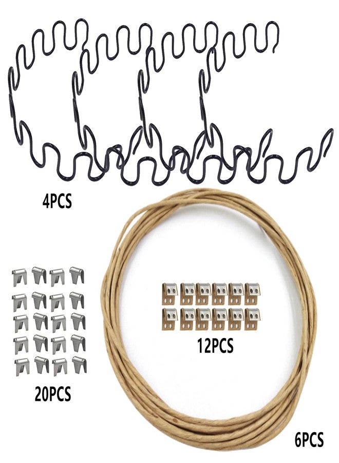 Carkio Sofa Couch Spring Repair Kit,28" Length Fix Sofa Support for Sagging Cushions, Includes Springs, Upholstery Spring Clips, Seat Spring Stay Wire - Image 2