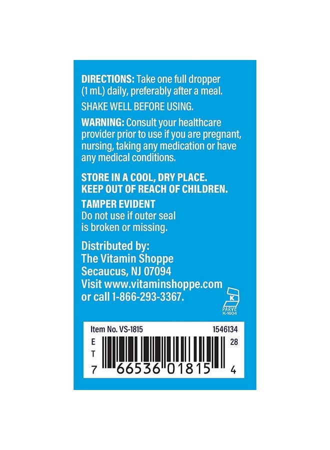 The Vitamin Shoppe Liquid Vitamin B12 with Folic Acid - Raspberry Flavor, Supports Energy Production, Excellent Source of Folic Acid, One Daily Serving (4 Fl Oz) - Image 4