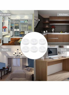 KASTWAVE Under Cabinet Lights, Cupboard Lights RGB Night Light Puck Lighting 4000K Dimmable Battery Powered Atmosphere Light with Remote Control for Kitchen Closet, 6 Pack  - Image 5