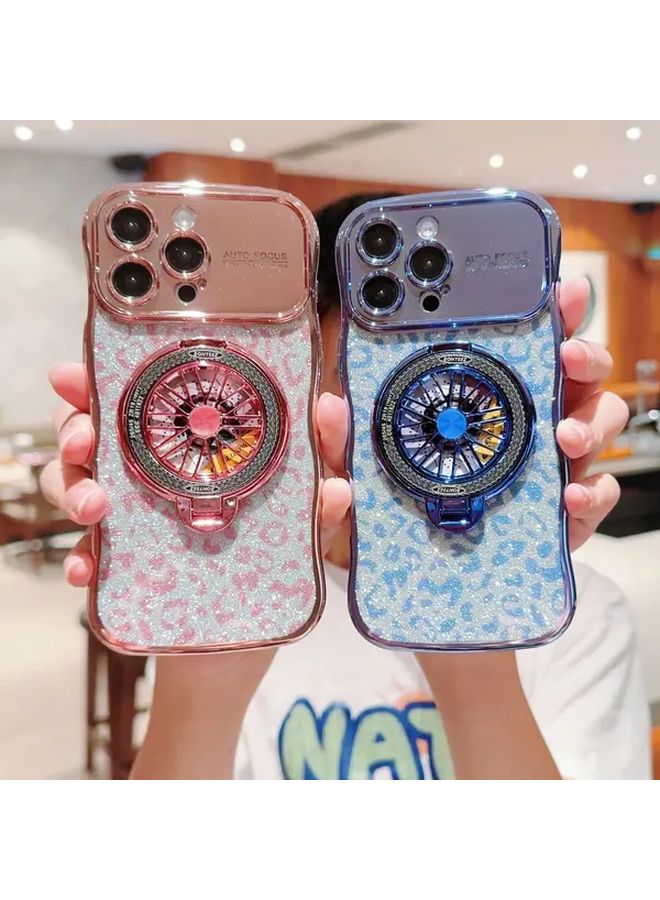 Space Silver iPhone 14 Case With Lens Protection And Electroplated Wave Window - Image 1