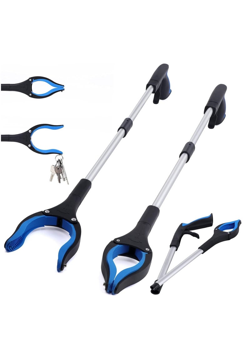 Generic Grabber Reacher Tool - 2 Pack - Newest Version Long 32 Inch Foldable Pick Up Stick - Strong Grip Magnetic Tip Lightweight Trash Picker Claw Reacher Grabber Tool Elderly Reaching  - Image 1