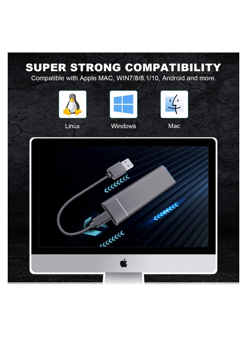 AROAQ SSD External Solid State Hard Drive Computer Backup USB 3.1 to Type C Support Data Storage Transfer for Windows XP PC Laptop and Mac 2TB  - Image 3