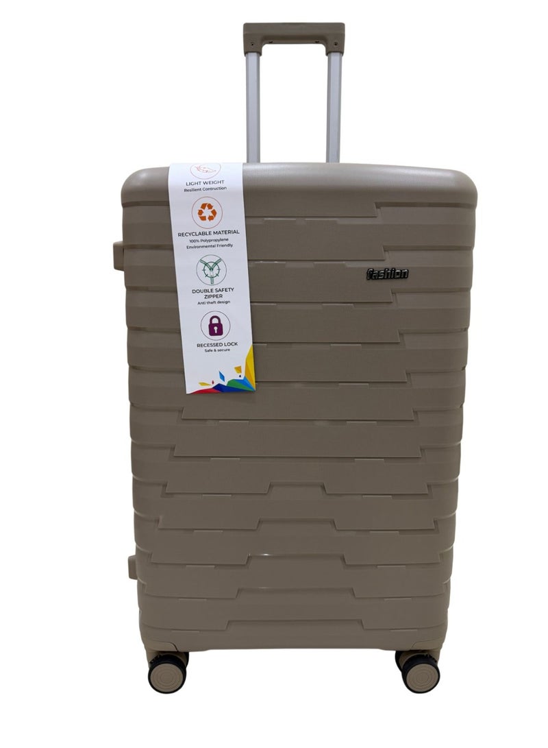 طقم حقائب سفر من مادة PP-بولي بروبيلين (غير قابل للكسر) مكون من 3 قطع بمقاسات 20-24-28 بوصة - Image 3