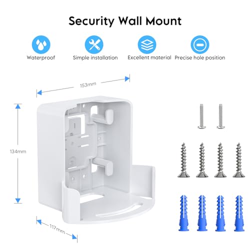 XLTTYWL eero Pro 7 Wall Mount Kit, erro 7 Pro Outlet Mount Bracket Optimize Space&Cable Management Accessories eero Pro 7 Compatible with erros Pro 7 Tri-Band Mesh Wi-Fi 7 Router (White, 1 Pack) - Image 2