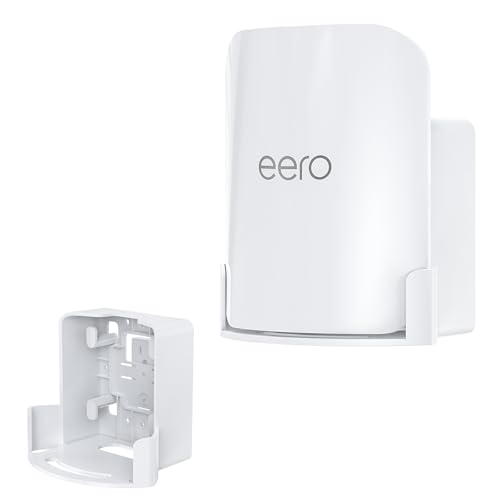 XLTTYWL eero Pro 7 Wall Mount Kit, erro 7 Pro Outlet Mount Bracket Optimize Space&Cable Management Accessories eero Pro 7 Compatible with erros Pro 7 Tri-Band Mesh Wi-Fi 7 Router (White, 1 Pack) - Image 1