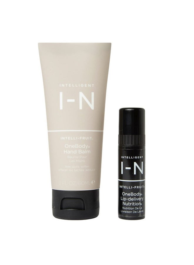 Intelligent Nutrients - Onebody Hand Balm & Lip Delivery Nutrition Holiday Set Help Soothe Dry Hands Cuticles & Lips (2Piece Set) - Image 1