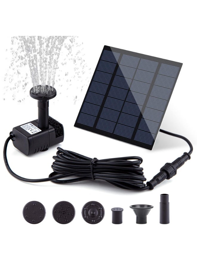 Solar Fountain Pump Kit with Separate Solar Panel, 1.8 W Upgraded Solar Water Pump with 3M Long Cable 4 Nozzles Solar Water Fountain for Bird Bath, Outdoor Pond Patio Garden Fish Tank - Image 1