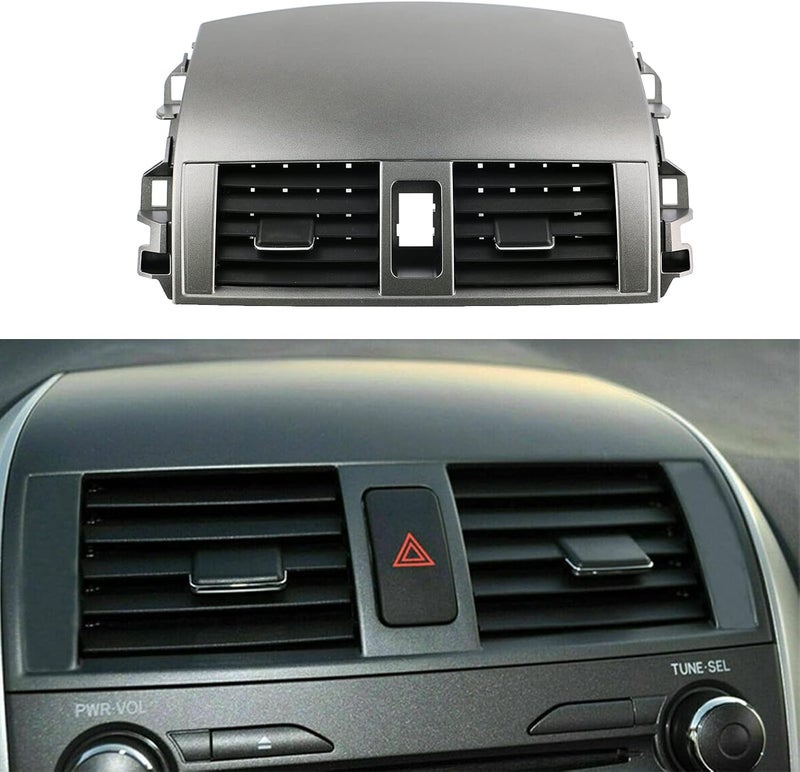 PACEWALKER Center Dash Trim A/C Outlet Air Vent Panel Compatible with Toyota Corolla 2008-2013 55663-02060 55670-02160 - Image 1