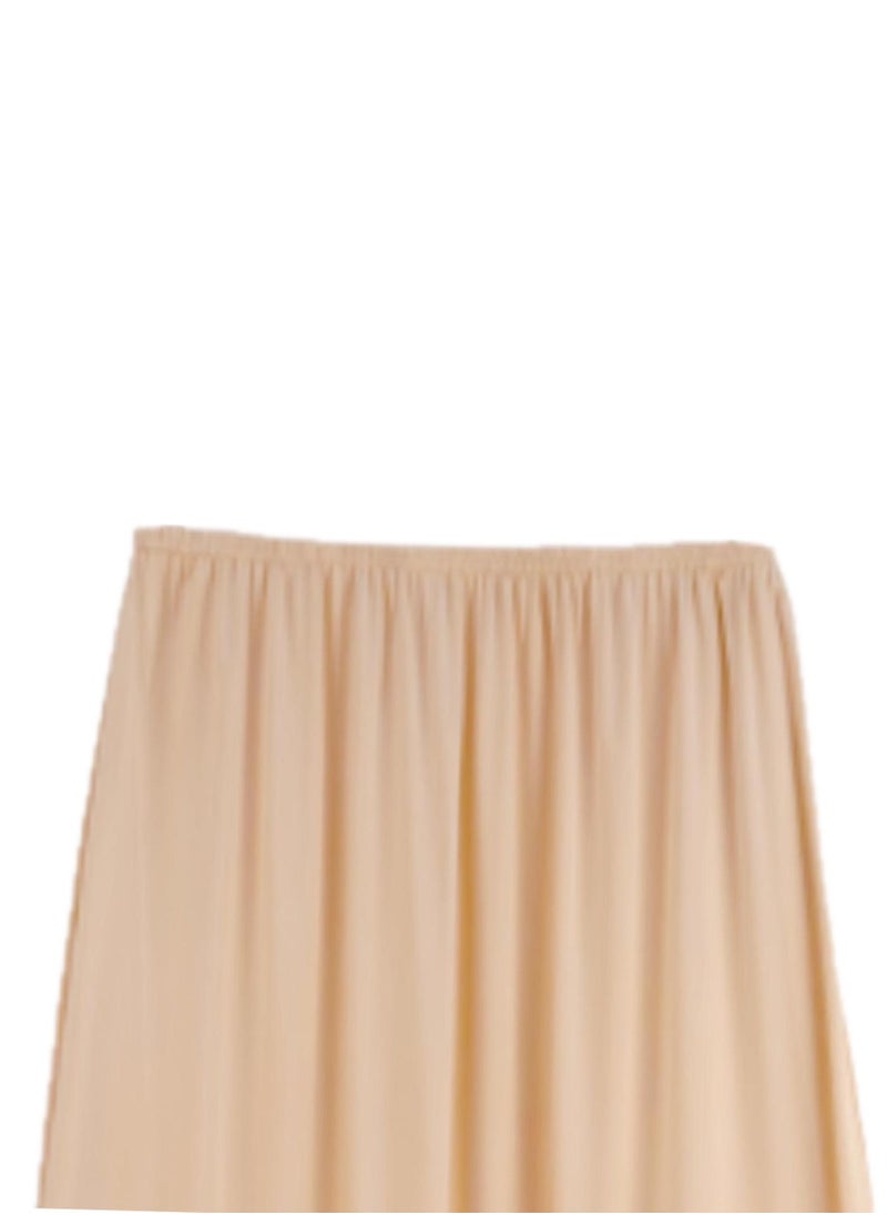 City Rose 3- Pieces Skirt Soft Durable And Cold Inner Nylon With Elasticized Waistband And Small Lace Women Beige  - Image 4