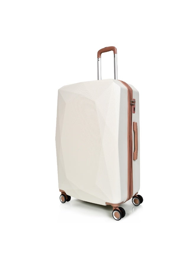 MORANO Morano Women Luggage Hard Trolley Travel Bags 4 Pieces Set Sizes 28''-24''-20''-14'' Inches Special Beige - Image 4