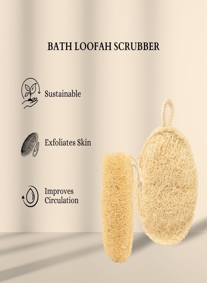 The Bamboo Bae Natural Loofah|Straight&Oval Eco Friendly Loofah|Set Of 2|Body Scrubber For Exfoliating&Dead Skin Removal|Bright&Glowing Skin(Pack Of 2(1 Oval + 1 Straight)) - Image 5