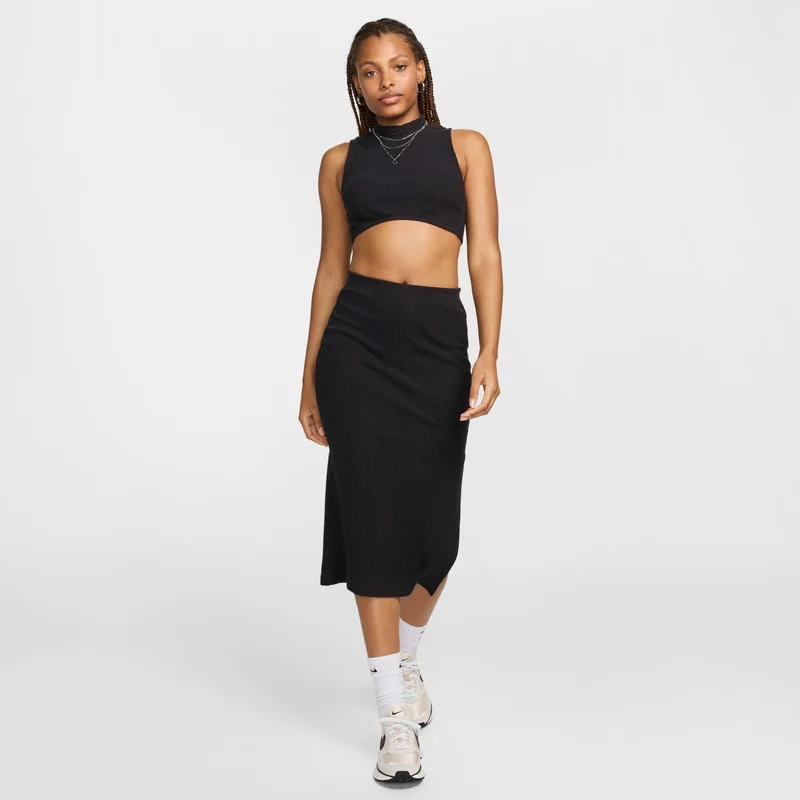Nike Black Women's Sportswear Chill Crop Top for Women | Best Price UAE