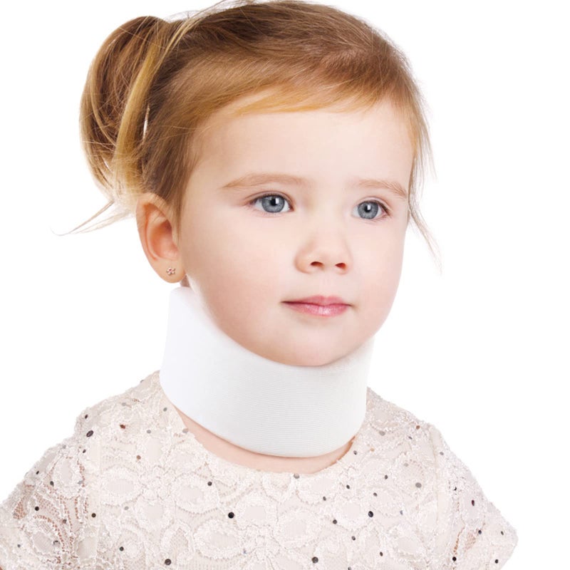 HKJD Kids Neck Brace for Neck Pain and Support Soft Foam Cervical Collar Adjustable Youth Neck Support for Childrens Whiplash and Childs Torticollis Neck Stabilizer