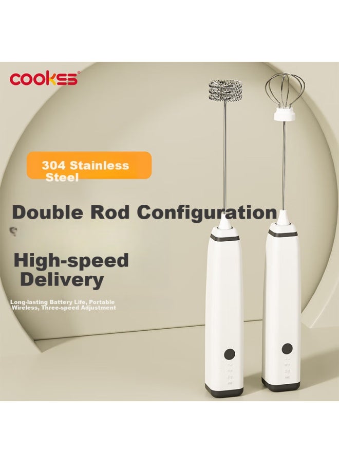 Cookss Electric Wireless Milk Frother Whisk Coffee Milk Frother Stirrer Cream Whisk Baking Baby Food Auxiliary Tool - Image 1