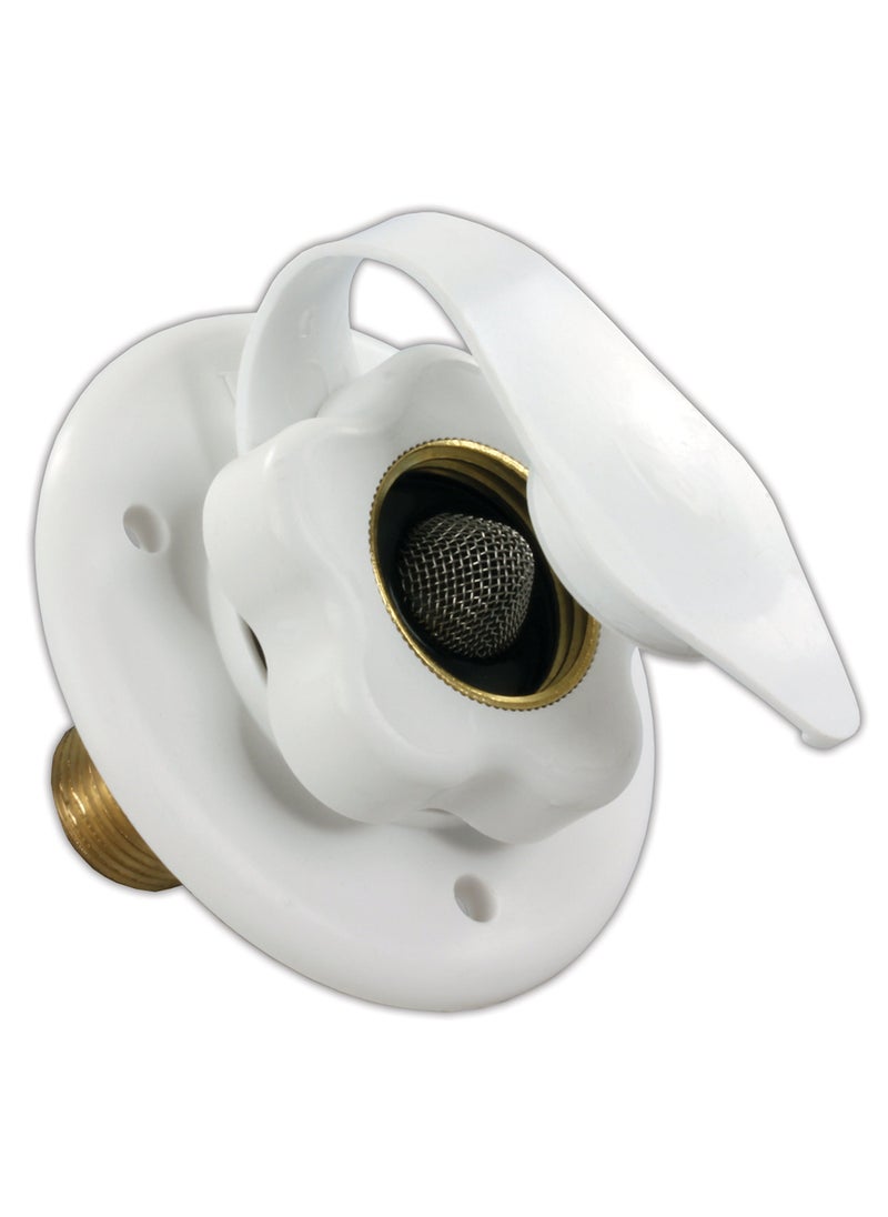 JR Products JR Products 160-85-A-26-A Polar White City Water Flange with 1/2" MPT  - Image 1