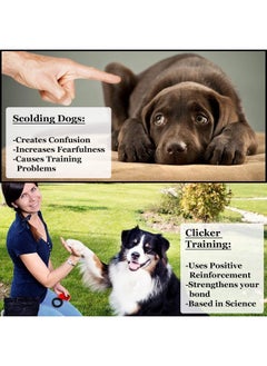 SunGrow SunGrow Dog Training Clickers with Black Wrist Strap, Pet Parrot, Puppy, and Kitten Clickers Training Kit, Flat Drop-Shape Button, Blue and White, 2-Pack  - Image 4