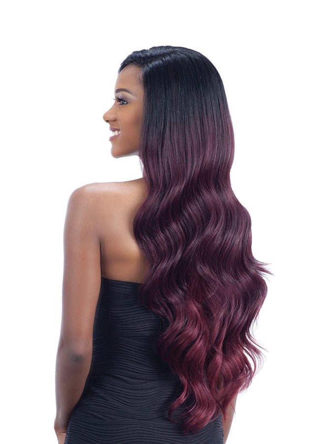 NIBEMINENT Long Curly Hair Wig Black/Pink - Image 2