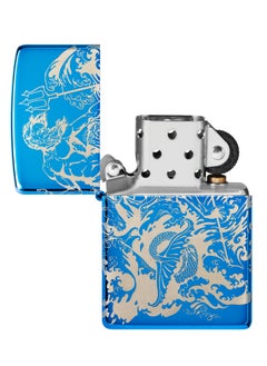 Zippo 48787 20446 Atlantis Design High Polish Blue Windproof Lighter  - Image 4