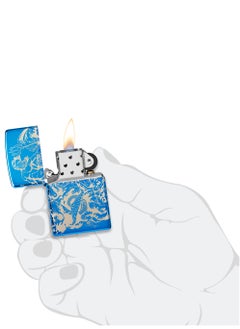 Zippo 48787 20446 Atlantis Design High Polish Blue Windproof Lighter  - Image 5