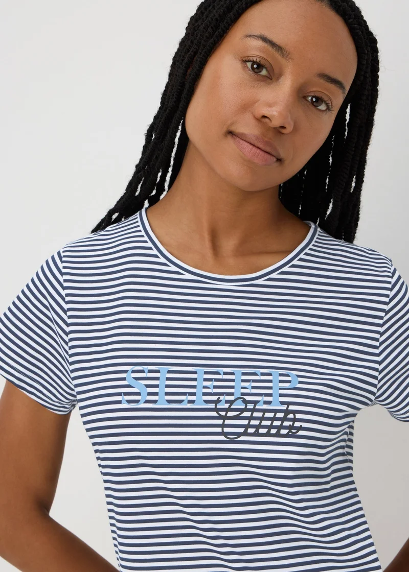 Matalan Navy Stripe Sleep Club Nightie
