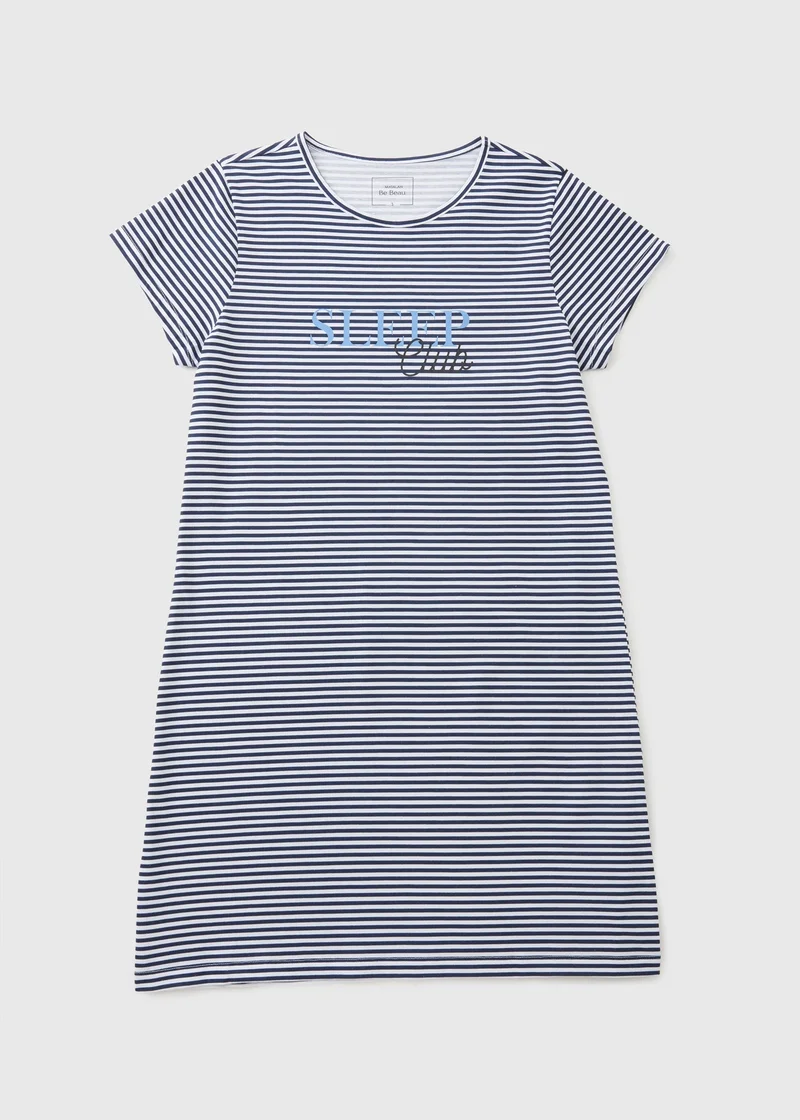 Matalan Navy Stripe Sleep Club Nightie