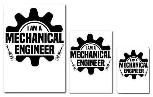 UDNAG Untearable Waterproof Stickers 155GSM 'Mechanical Engineer | I am a Mechanical' A4 x 1pc, A5 x 1pc & A6 x 2pc - Image 5