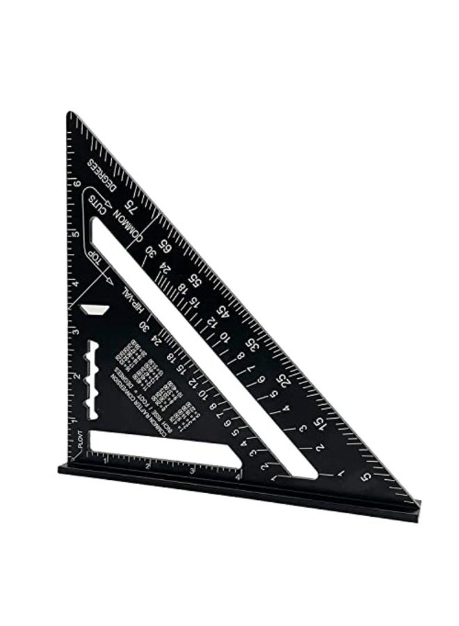 7 inch Rafter Square Aluminum Alloy Double Scale Triangle Ruler Angle Ruler Carpenter Triangle Square Rafter Tool Triangular Ruler for Woodworking