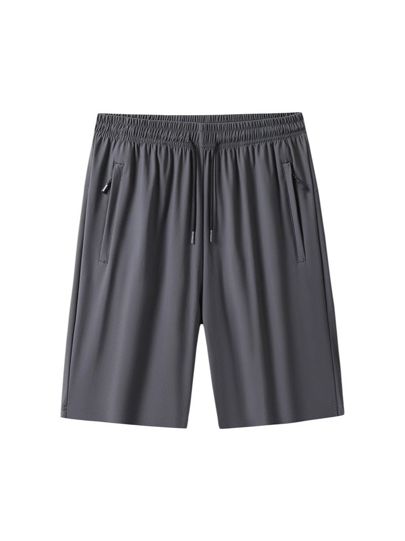 Summer Ice Silk Shorts Youth Five-Point Pants Men'S Summer Trendy Sports Pants Men'S Breathable Loose Thin Casual Shorts - Image 2