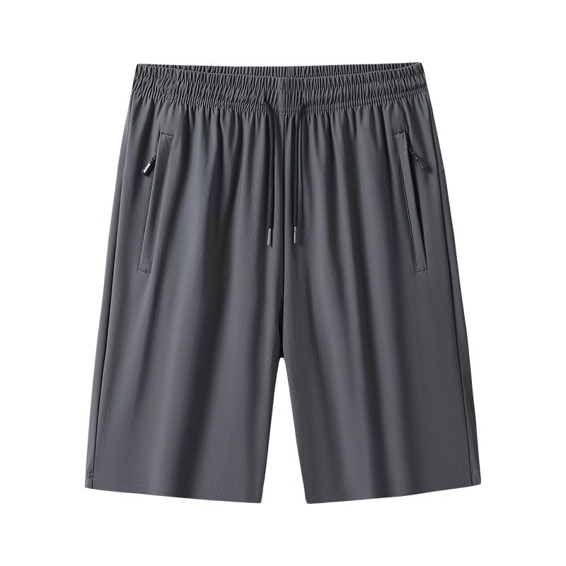 Summer Ice Silk Shorts Youth Five-Point Pants Men'S Summer Trendy Sports Pants Men'S Breathable Loose Thin Casual Shorts - Image 1