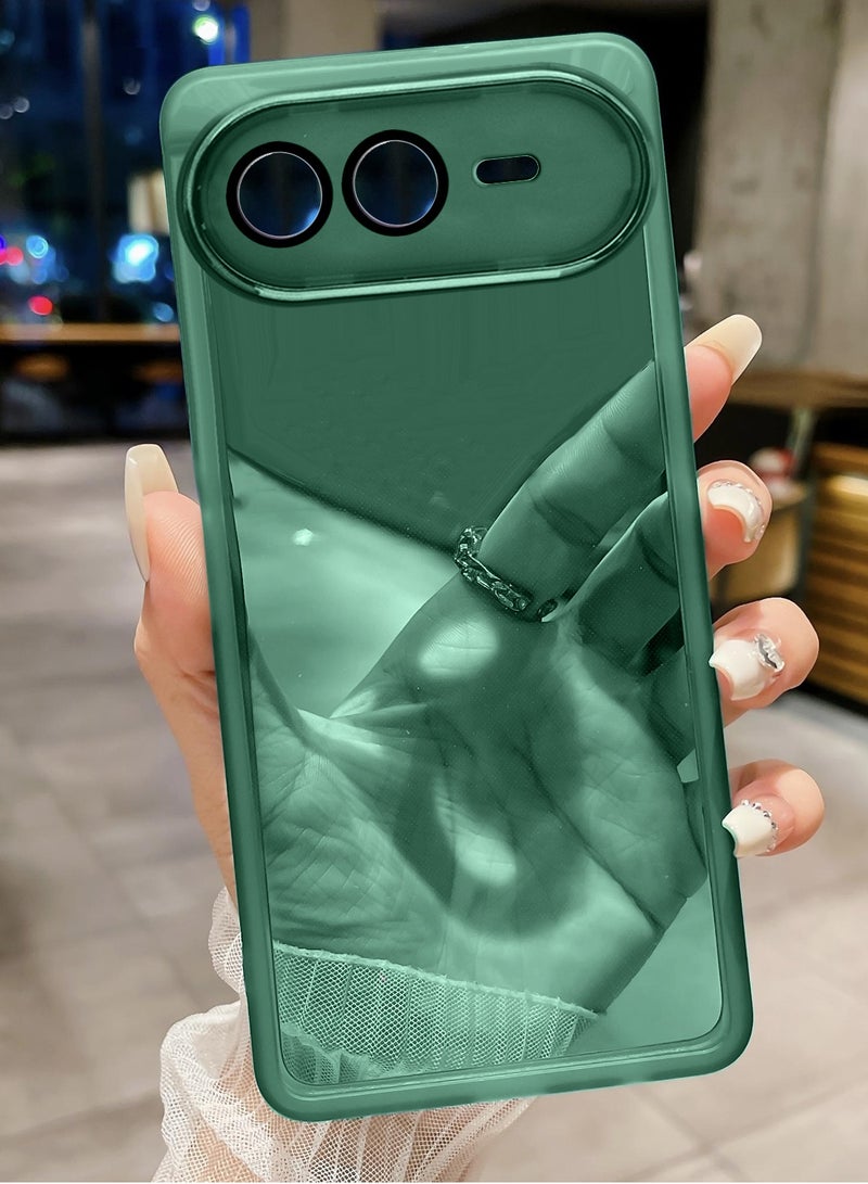 Wtech Infinix Smart 10 Plus 2025 Soft Transparent TPU Camera Lens Protection Silicone Ultra Thin Phone Stylish Electroplated Camera Border Back Case Cover - Dark Green - Image 2