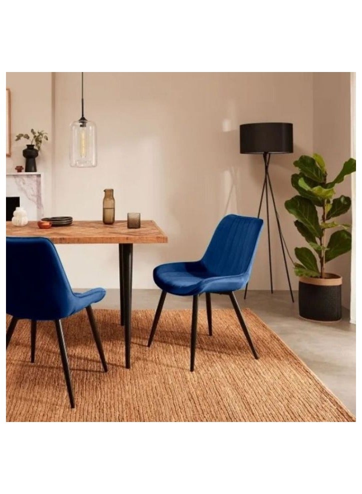 وبليك كرسي ازرق اثاث مريح خشبي - Image 1