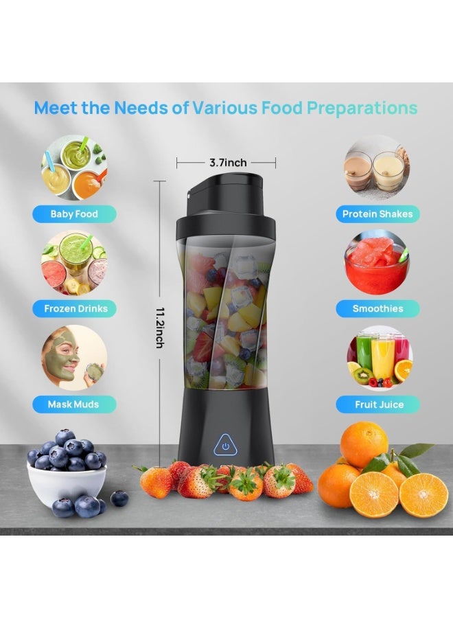 YZMA GLOBAL Portable USB Rechargeable Personal Smoothie Blender (700ML) | 360W Powerful Motor, 6000mAh Battery, Travel Blender, Office, Gym, Type-C - Image 3
