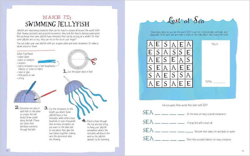 Julia Rothman's Ocean Anatomy Activity Book: Match-Ups, Word Puzzles, Quizzes, Mazes, Projects, Secret Codes + Lots More - Image 5
