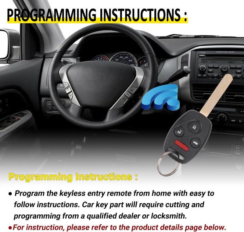 Vurkcy Keyless Entry Remote Control for Honda Accord - Image 3