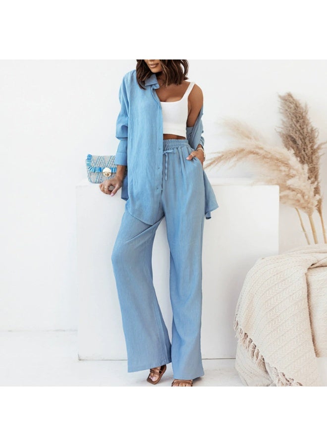 general 2025 - 2026 Women's Solid Color Ruffled Set - Image 1