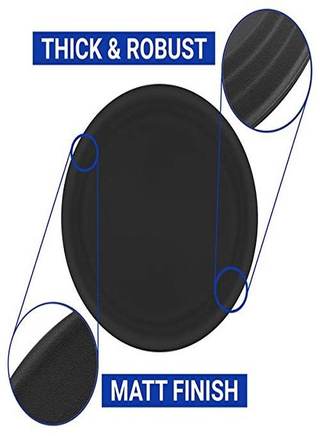 TrustBasket UV Treated 4.5 inch Round Bottom Tray(Plate/Saucer) Suitable for 6 inch Round Plastic Pot - Black Color-Set of 3 - Image 4