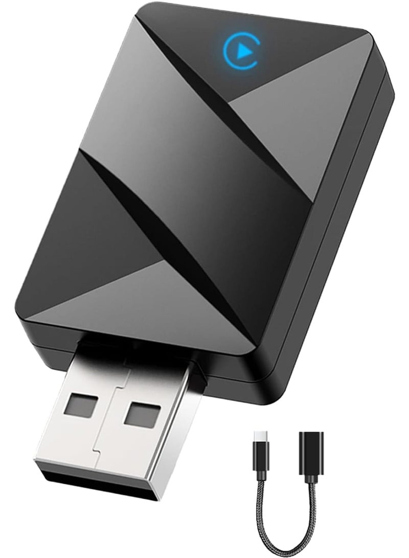 SYOSI Wireless CarPlay Adapter, 2-in-1 Android Auto Dongle for iPhone and Android, Plug and Play USB A C Car Multimedia Converter with Online Update Support for Wired to Wireless Connection, Black - Image 1